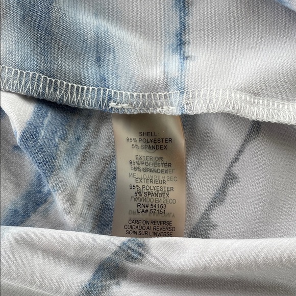 Calvin Klein Sleeveless Blouse Women's Medium Blue and White Patterned - Picture 6 of 8